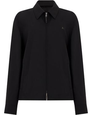 Burberry Long Sleeve Jacket With Zip Closure - Black
