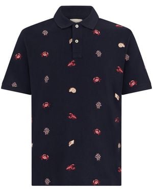 GANT Cotton Polo With Embroidery - Blue