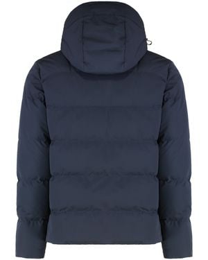 Paul & Shark Hooded Short Down Jacket - Blue