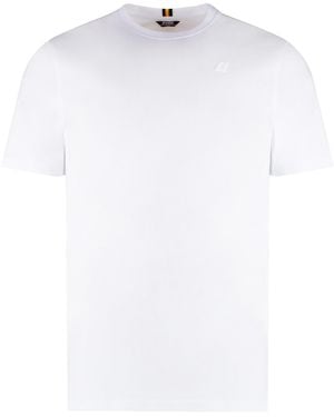 K-Way Odom Letitrain Cotton Crew-Neck T-Shirt - White