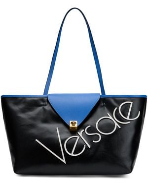 Versace Tote Bag With Writing - Black