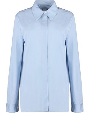 Jil Sander Striped Cotton Shirt - Blue