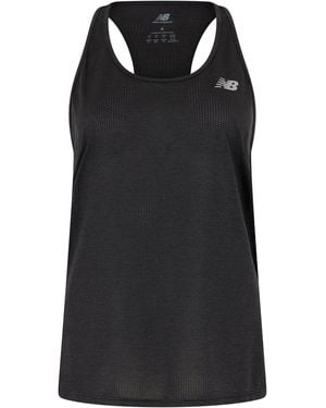 New Balance Cotton Tank Top With Logo - Black