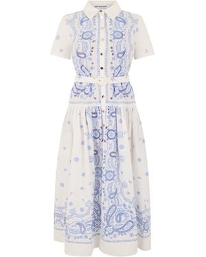 Self-Portrait Midi Dress - White