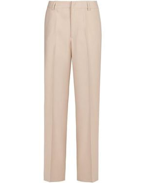 PT01 Viscose Straight-Leg Elasticated Trousers - Natural