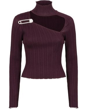 GIUSEPPE DI MORABITO Long-Sleeve Top - Purple