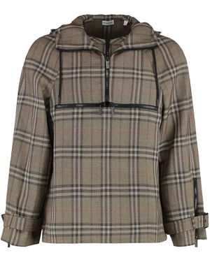 Burberry Checked Jacket - Brown