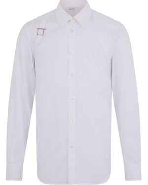 McQueen Cotton Shirt With Long Sleeves - White