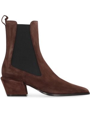 Paris Texas Bettina Suede Ankle Boots - Brown