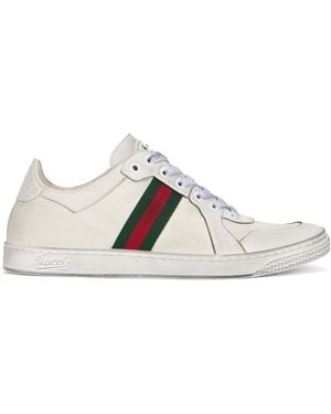 Gucci Sneaker bassa Stretch in pelle - Bianco