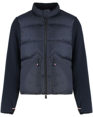 Moncler Padded Cardigan With Zip - Blue