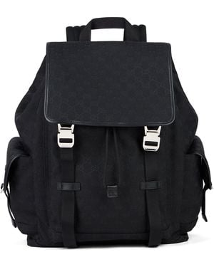 Gucci Gg Supreme Fabric Backpack - Black