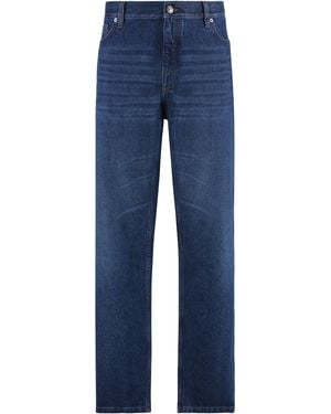 ZEGNA Straight Leg Denim Jeans For - Blue