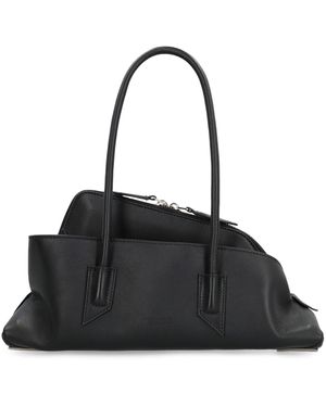 The Attico La Passeggiata Small Leather Handbag - Black
