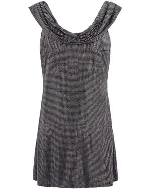 GIUSEPPE DI MORABITO Mini Dress With Rhinestones - Grey
