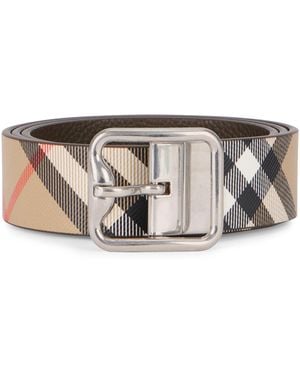Burberry Reversible Elegant Belt - Gray