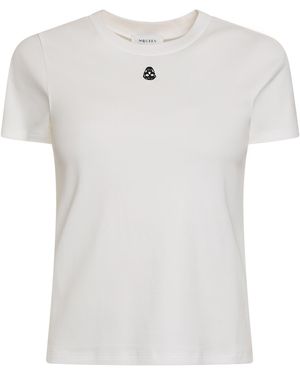 McQueen Cotton Crew-Neck T-Shirt - White