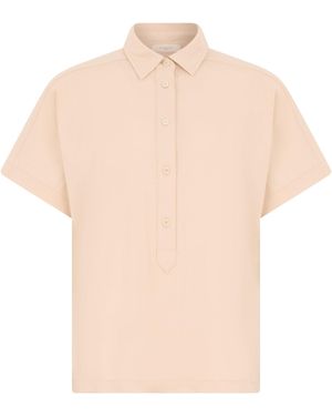 Slowear Cotton Polo Shirt With Short Sleeves - Pink