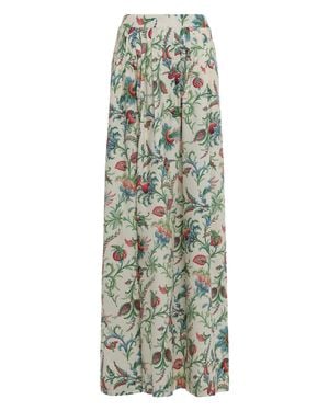 Etro Long Printed Skirt - Green