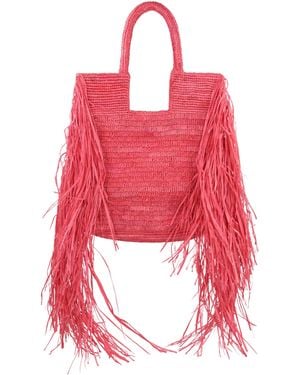MADE FOR A WOMAN Kifafa Frange M Tote Bag - Red