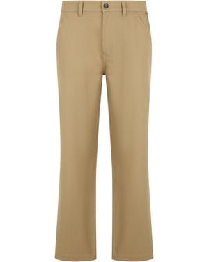 Burberry Tailored Cotton Trousers - Natural