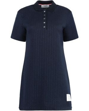 Thom Browne Cotton Mini Dress - Blue