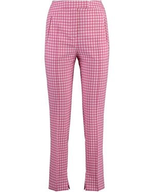PT01 Frida Cotton Blend Trousers - Red