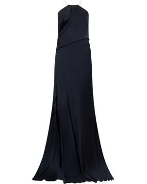Victoria Beckham Long Satin Dress - Blue