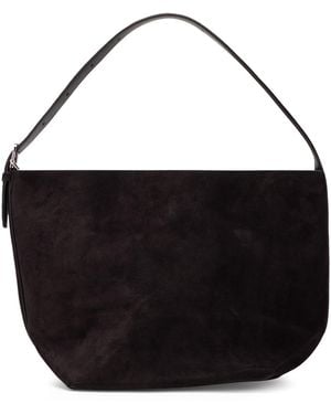 TOTEME Borsa a spalla in pelle scamosciata - Nero