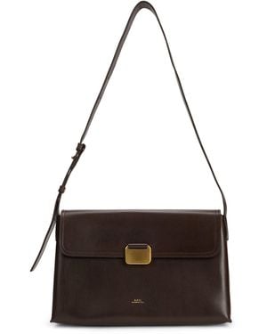 A.P.C. Simone Leather Shoulder Bag - Black