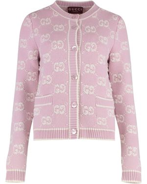 Gucci Cardigan jacquard - Rosa