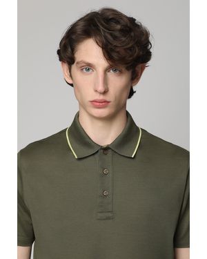 Paul & Shark Solid Shirt Collar Polo - Green
