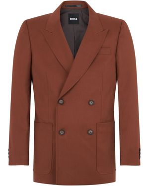 BOSS Double-Breasted Jacket - Brown