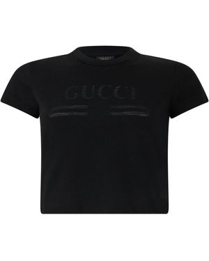 Gucci Cotton Blend T-Shirt - Black