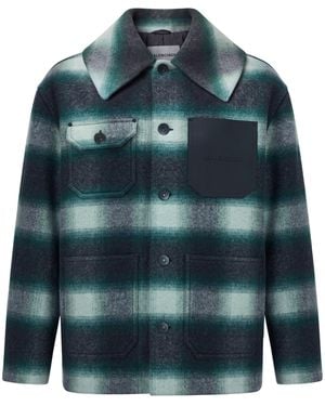 Balenciaga Checked Jacket - Blue