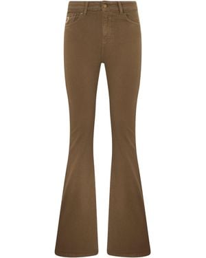 Lois Elephant Leg Flared Jeans For - Brown