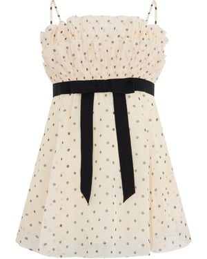 Zimmermann Abito svasato con cinturino - Bianco