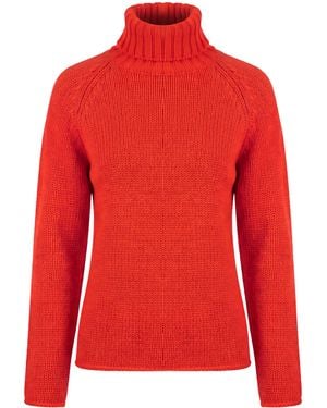 Slowear Maglione in lana con collo alto - Rosso