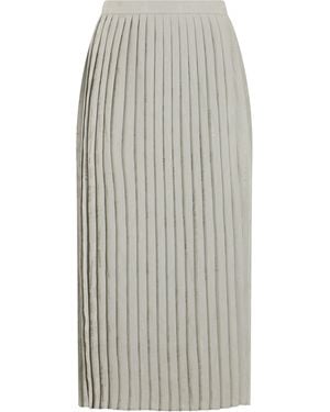 MM6 by Maison Margiela Pleated Midi Skirt - Grey
