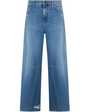 Dolce & Gabbana Jeans With A Worn Effect - Blue