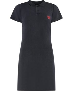 Balenciaga Cotton Pique Polo Dress Cotton; Trim: Polyester - Black