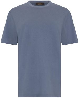 Slowear Cotton T-Shirt With Short Sleeves - Blue