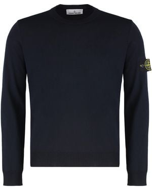 Stone Island Maglione girocollo in lana vergine - Blu
