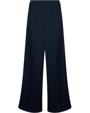 Gucci Pantaloni a gamba larga in cotone - Blu