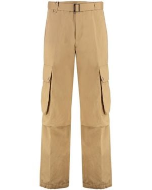 Jacquemus Cotton Linen Cargo-Trousers - Natural