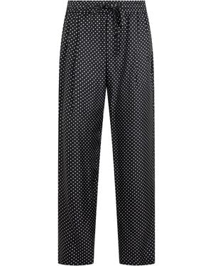 Dolce & Gabbana Polka Dot Pants With Elastic Waist - Gray
