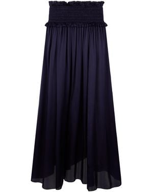 Zimmermann Gonna plissettata in seta - Blu