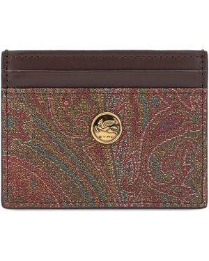 Etro Portacarte con motivo paisley - Marrone