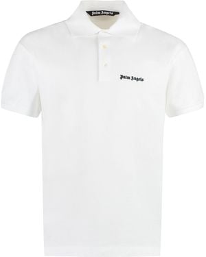 Palm Angels Logo Shirt Collar Polo - White