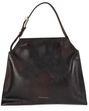 Orciani Borsa a spalla Trinity Lagoon M in pelle - Nero